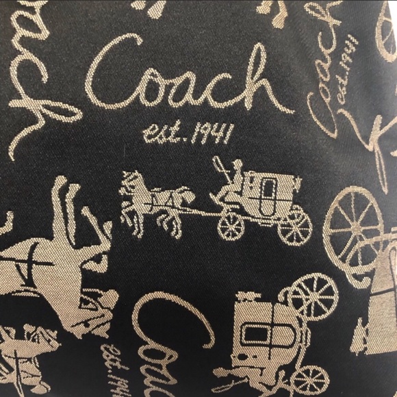 RARE COACH LARGE Horse and Carriage Signature Black Tote Bag - Picture 12 of 12